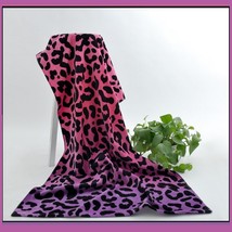 Large Pink Purple Leopard Hotel Size Terry Bath Beach Towel  - £39.12 GBP