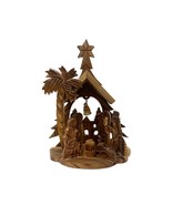 Hand Carved Olive Wood Nativity Set Bethlehem Baby Jesus Christmas Scene... - $45.53