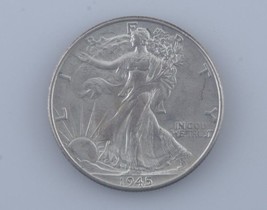 1945 Marche Liberty Argent Demi Dollar 50c (Bu ) Brilliant Uncirculated - $49.58