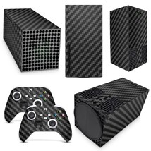 Xbox Series X Console Decal Vinal Sticker 2 Controller Set Gng Black Carbon - £29.84 GBP