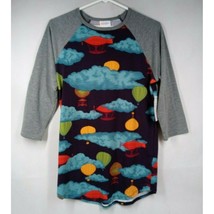 NWT Lularoe Randy Multi-Color With Clouds, Hot Air Balloons, &amp; Zeppelins Small - £12.20 GBP