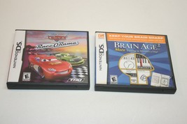 Lot of 2 Nintendo DS Games - Disney&#39;s Cars Race-O-Rama &amp; Brain Age 2 - CIB - £6.20 GBP