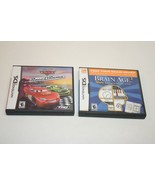 Lot of 2 Nintendo DS Games - Disney&#39;s Cars Race-O-Rama &amp; Brain Age 2 - CIB - £6.20 GBP