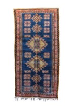 Handmade Berber carpet - Blue Floor Carpet - Authentic Moroccan Carpet 10.33 x 5 - £1,055.14 GBP