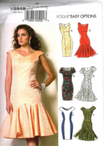 Vogue Options V8948 Misses 12 to 20 Lined Princess Seam Dress Sewing Pat... - $18.52