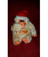 Merry Christmas From Gonga Russ Stuffed Plush 7&quot; Gorilla Sucking Thumb S... - £28.13 GBP