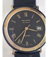 Longines Watch 9ct Gold-Plated Watch Record De Luxe Vintage Swiss  1980s  - €337,34 EUR