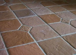 Slate Texture Tile Molds (6) Make 100s 12&quot; Dot Cut Concrete Floor Tile $... - $77.99