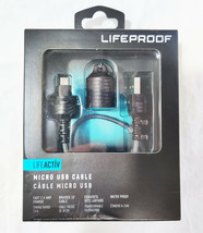 NEW Lifeproof LifeActiv Braided Lanyard Phone Micro USB Cable 15&quot; 2.4A 78-51259 - £7.48 GBP