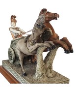 Roman Warrior Statue On Chariot – Marble Decor Symbolizing Victory & Power