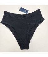 New Hollister Medium Cheeky Swim Bottoms Black High - $295.01 MXN