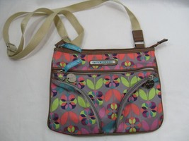 LILY BLOOM Crossbody Bag Mod Floral Purse Colorful Adjustable Web Handbag Travel - £18.97 GBP