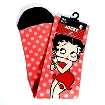 BETTY BOOP Spoontiques Fun Crew Socks, One Size Fits Most - Pink Red - £10.65 GBP