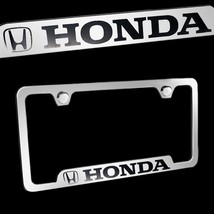 Brand New 1PCS Honda Chrome Stainless Steel License Plate Frame Official... - £23.59 GBP