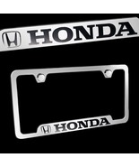 Brand New 1PCS Honda Chrome Stainless Steel License Plate Frame Official... - £23.59 GBP