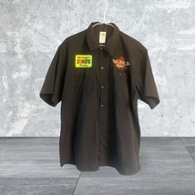 Spirit Halloween Work Shirt Adult Mens XL Black Short Sleeve - £8.50 GBP