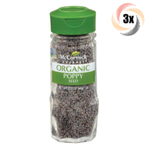 3x Shakers McCormick Gourmet Organic Poppy Seed Seasoning | 2.12oz - £23.56 GBP