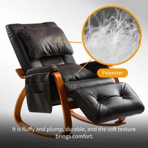 Massage Comfortable Relax Rocking Chair - Black - £342.02 GBP