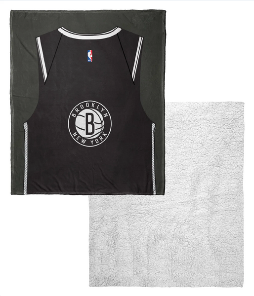 Brooklyn Nets "Jersey" Personalized Silk Touch Sherpa Throw Blanket Item image 2