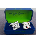 BALD AND SEXY SONIA SPENCER DESIGN CUFFLINKS - Great Theme - $75.00