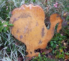 Turkey Garden Stake / Thanksgiving / Rustic / Metal /Garden Art /Outdoor /Orname - £32.16 GBP
