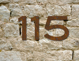 Set of 1 Rustic House Numbers or Letters / 2 Inch up to 8 Inch / Metal - $9.50+