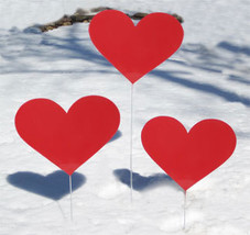 Heart Garden Stakes / Garden Art / Garden Decor / Valentine&#39;s Day / Outdoor - £107.45 GBP