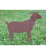 Goat Garden Stake / Garden Decor / Rustic Garden Decor / Yard Art / Meta... - £41.66 GBP