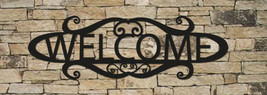 20 Inch Welcome Sign, Wall Art, House Numbers, House Sign, Metal, name sign - $44.99