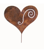 Heart Garden Stake or Wall Hanging / Yard Art / Garden Decor / Lawn Orna... - £45.66 GBP