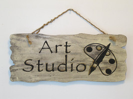 Art Studio Wood Sign / Custom Sign / Personalized sign / Engraved Wood Sign - $19.99