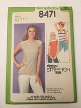 Simplicity Sewing Pattern 8471 Misses Pullover Top Casual Shirt Sz 10 12 14 UC - £3.11 GBP
