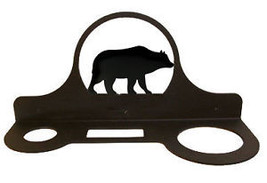 Wrought Iron Mountable Hair Dryer Rack Bear Bathroom Home Decor Caddy Ha... - $25.15