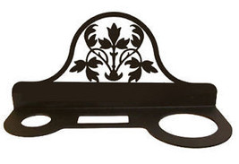 Wrought Iron Mountable Hair Dryer Rack Floral Bathroom Home Decor Hanger Holder - $25.15