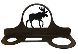 Wrought Iron Mountable Hair Dryer Rack Moose Bathroom Home Decor Hanger Caddy - $25.15