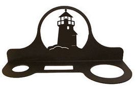 Wrought Iron Mountable Hair Dryer Rack Lighthouse Bathroom Home Decor Caddy - $31.92