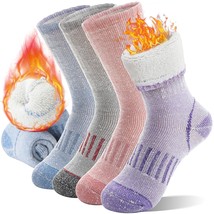 Kids Merino Wool Hiking Socks Boys Girls Thermal Winter Warm Boot Thick Snowboar - £26.66 GBP