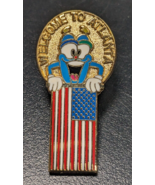 1996 Atlanta - Mascot Izzy Holding USA Flag - Olympic Lapel/Hat Pin Badge - £7.77 GBP