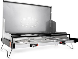 The Foldable And Ultra Portable Pinnacle Pro 2 Burner Propane Camping St... - $324.99