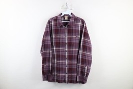 Duluth Trading Co Womens XL Faded Free Swingin Collared Flannel Button Shirt - £30.32 GBP