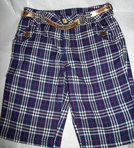 Disney Jonas Girl Clothes Size 14 Brothers Medieval Blue Bermuda Short Gold Belt - $13.29