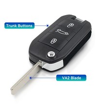 KEYYOU Remote Control Key For  208 2008 301 308 5008 508 For C4 Cactus 2014+ Hel - £77.54 GBP