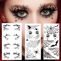 4 Pairs of Halloween Eye Shadow Temporary Tattoo Stickers Eyeliner Decal... - $29.95