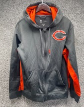 Men&#39;s Nike Chicago Bears Therma Fit On Field Hooded Jacket Gray Size M Full Zip - £19.24 GBP