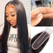 Mnador 2x6 SKINLIKE Real HD Lace Closure Deep Parting Straight Human Hair - $59.40
