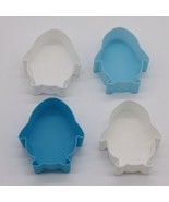 Daiso Japan Silicone Blue and White Penguin Molds for Lunches &amp; Desserts - £2.38 GBP