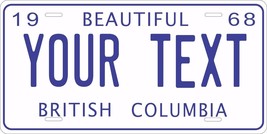 British Columbia 1968 License Plate Personalized Auto Bike Motorcycle Moped  - £8.25 GBP+