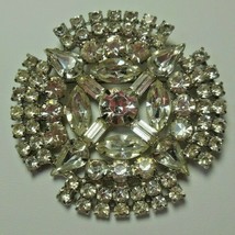 Vintage High End Large Clear Rhinestone Brooch Different Shapes - £65.94 GBP