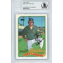 Tony LaRussa Oakland Athletics Autograph Signed 1989 Topps Baseball Auto BGS - £77.55 GBP