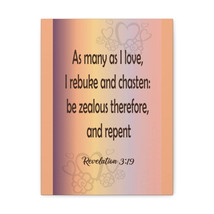   As Many As I Love Revelation 3:19 Bible Verse Canvas Christian - £60.74 GBP+